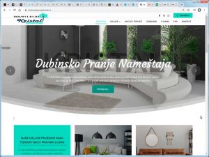 Fabrika Sajtova - profesionalna izrada sajtova - naš sajt Kristal dubinsko pranje