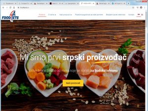 Fabrika Sajtova - profesionalna izrada sajtova - naš sajt Food pet