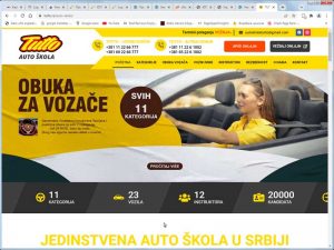 Fabrika Sajtova - profesionalna izrada sajtova - naš sajt TUTTO Auto škole